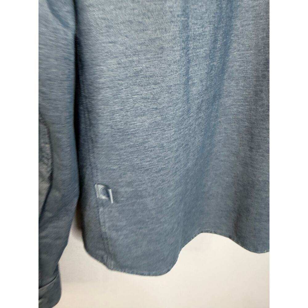 Lululemon Commission Long Sleeve Shirt River Blue Enzyme Dye Men's L - Picture 7 of 12